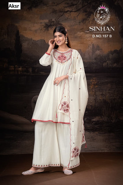 Sinhan 157 Aksr Roman Readymade Suits Exporter Gujarat