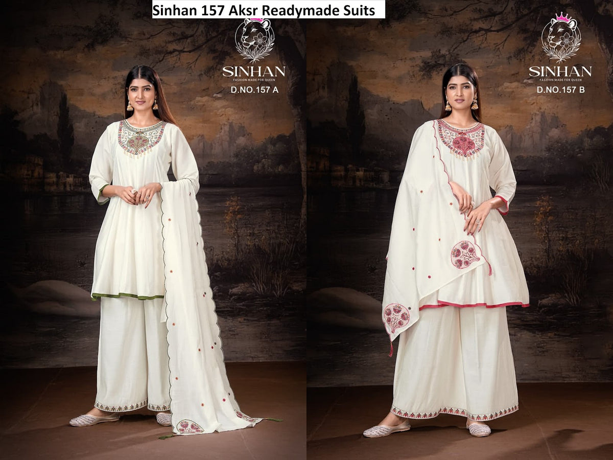 Sinhan 157 Aksr Roman Readymade Suits Exporter Gujarat
