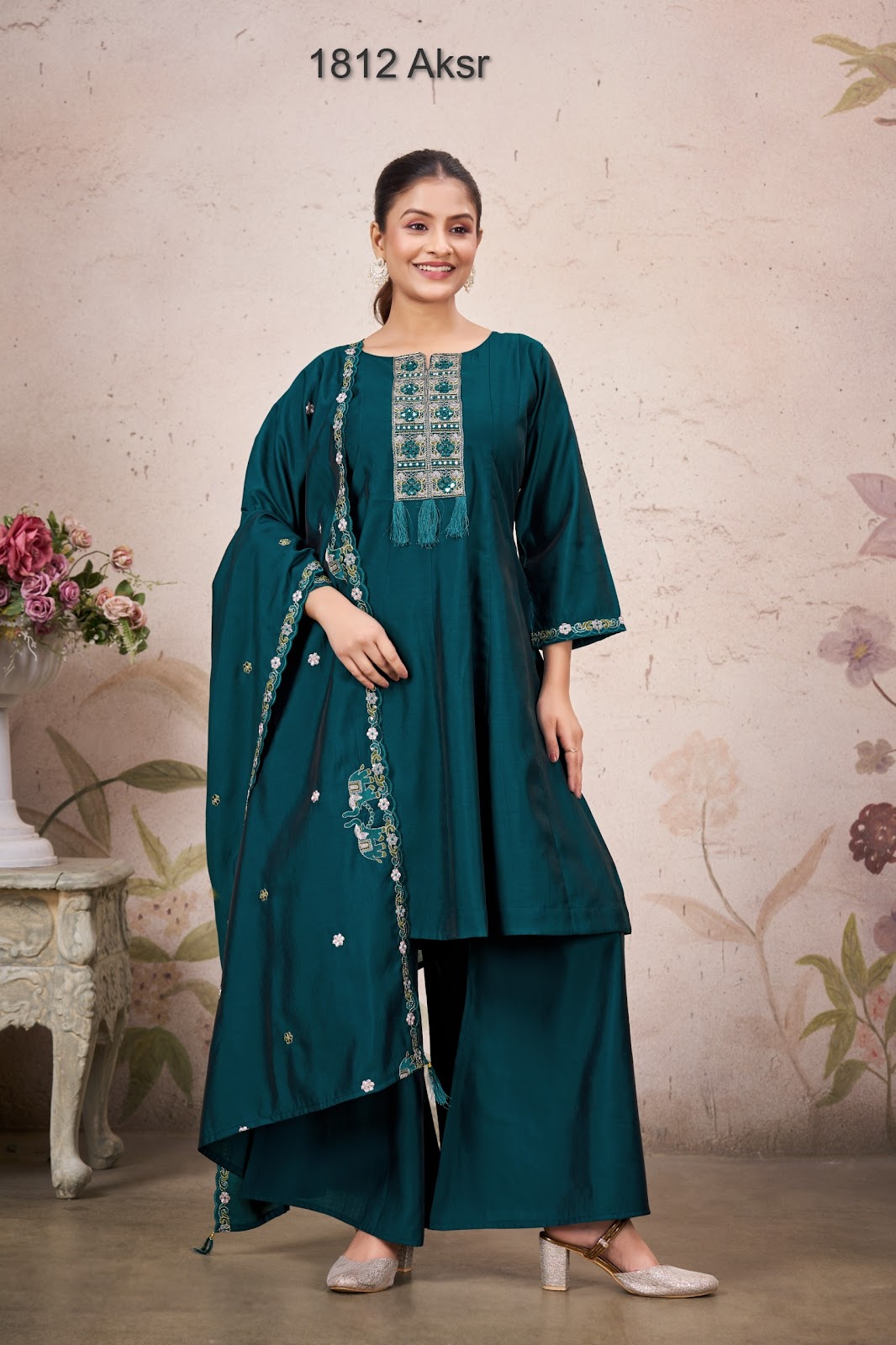 Sinhan 1812 Aksr Two Tone Readymade Plazzo Style Suits Wholesaler Gujarat