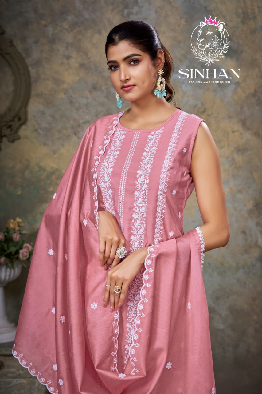 Sinhan 270126 Aksr Roman Silk Readymade Plazzo Style Suits Supplier Ahmedabad