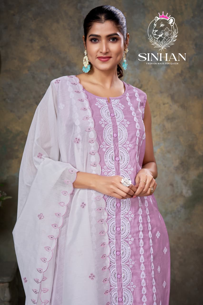 Sinhan 270126 Aksr Roman Silk Readymade Plazzo Style Suits Supplier Ahmedabad