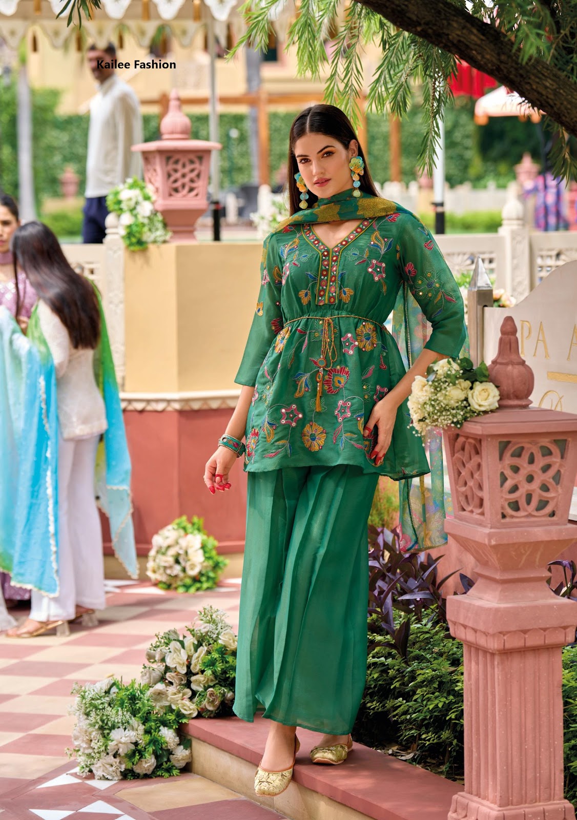 Sinjhar Kailee Fashion Viscose Simmer Readymade Plazzo Style Suits Wholesale Price