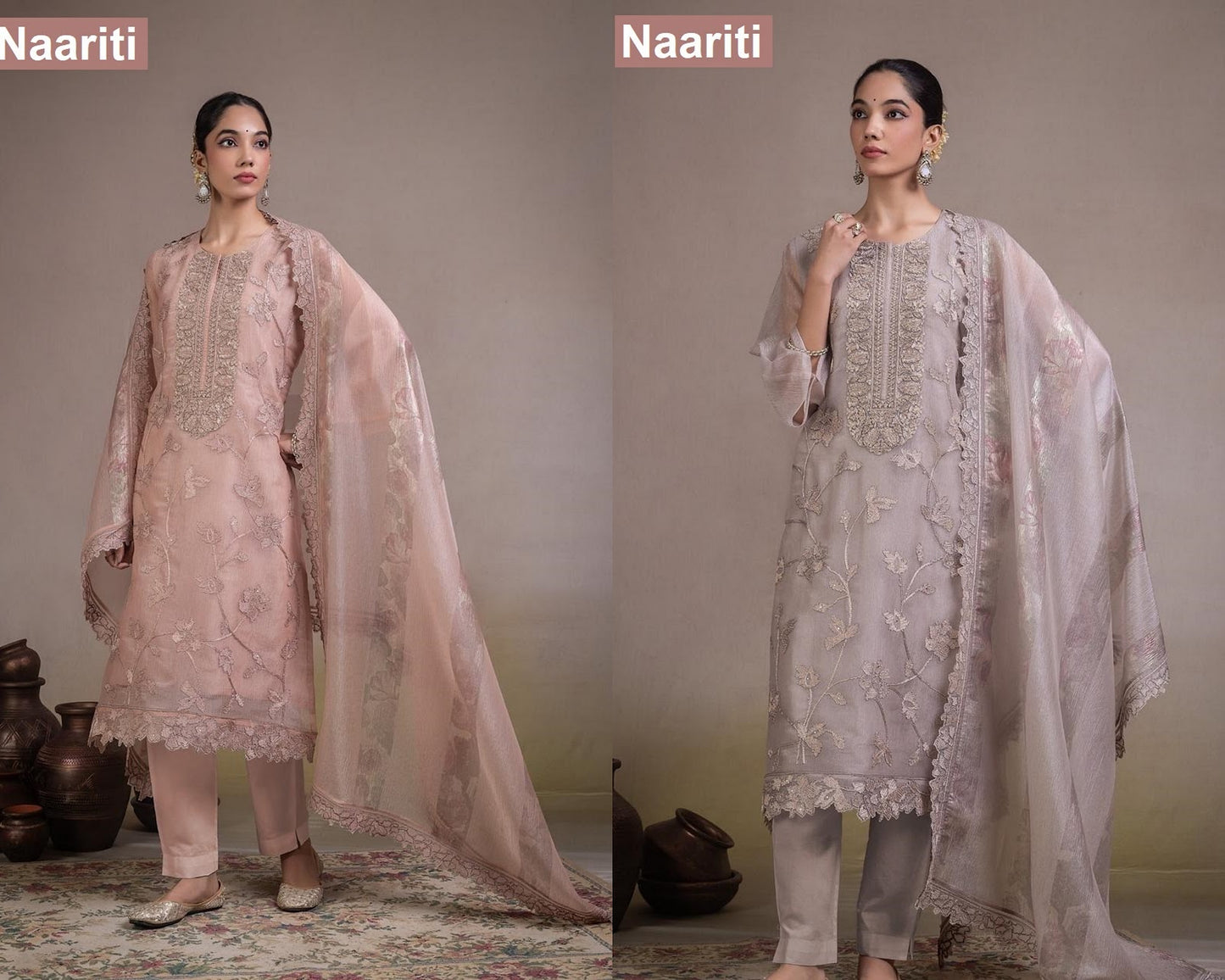 Sinjin 2840 Naariti Tissue Pant Style Suits Supplier Ahmedabad
