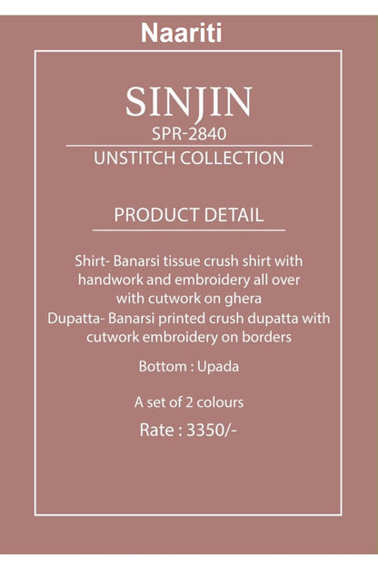 Sinjin 2840 Naariti Tissue Pant Style Suits Supplier Ahmedabad