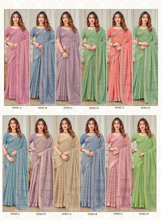 Sipika 2 Ruchi Soft Linen Sarees Manufacturer Gujarat