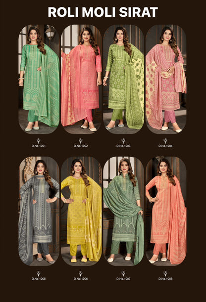 Sirat Vol 11 Roli Moli Mix Cotton Karachi Salwar Suits Wholesale Price