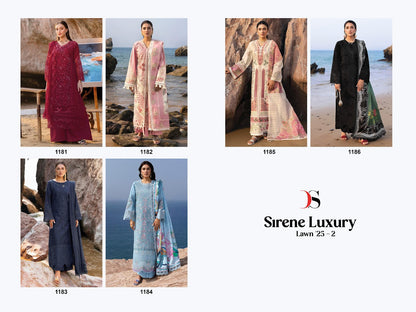 Sirene Luxury Lawn 25-2 Deepsy Pure Cotton Pakistani Salwar Suits Wholesaler