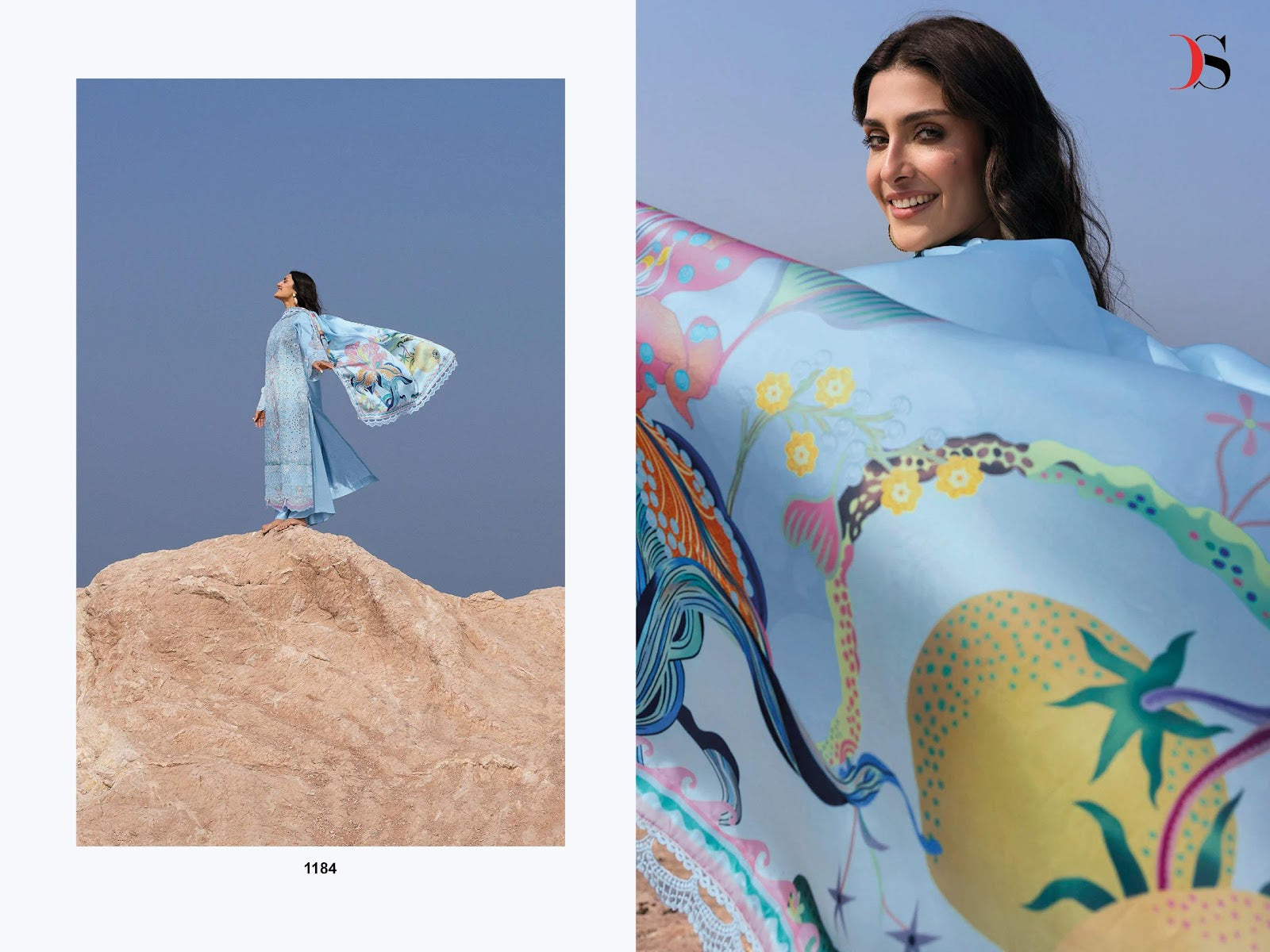 Sirene Luxury Lawn 25-2 Deepsy Pure Cotton Pakistani Salwar Suits Wholesaler