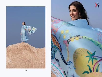 Sirene Luxury Lawn 25-2 Deepsy Pure Cotton Pakistani Salwar Suits Wholesaler