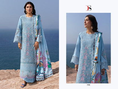 Sirene Luxury Lawn 25-2 Deepsy Pure Cotton Pakistani Salwar Suits Wholesaler