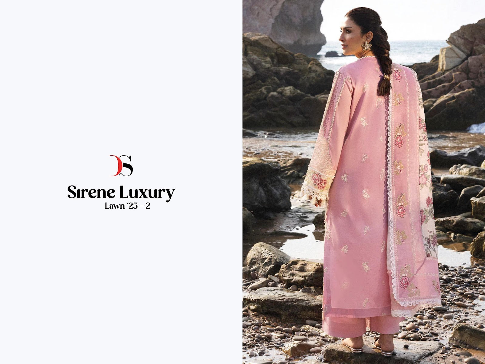 Sirene Luxury Lawn 25-2 Deepsy Pure Cotton Pakistani Salwar Suits Wholesaler