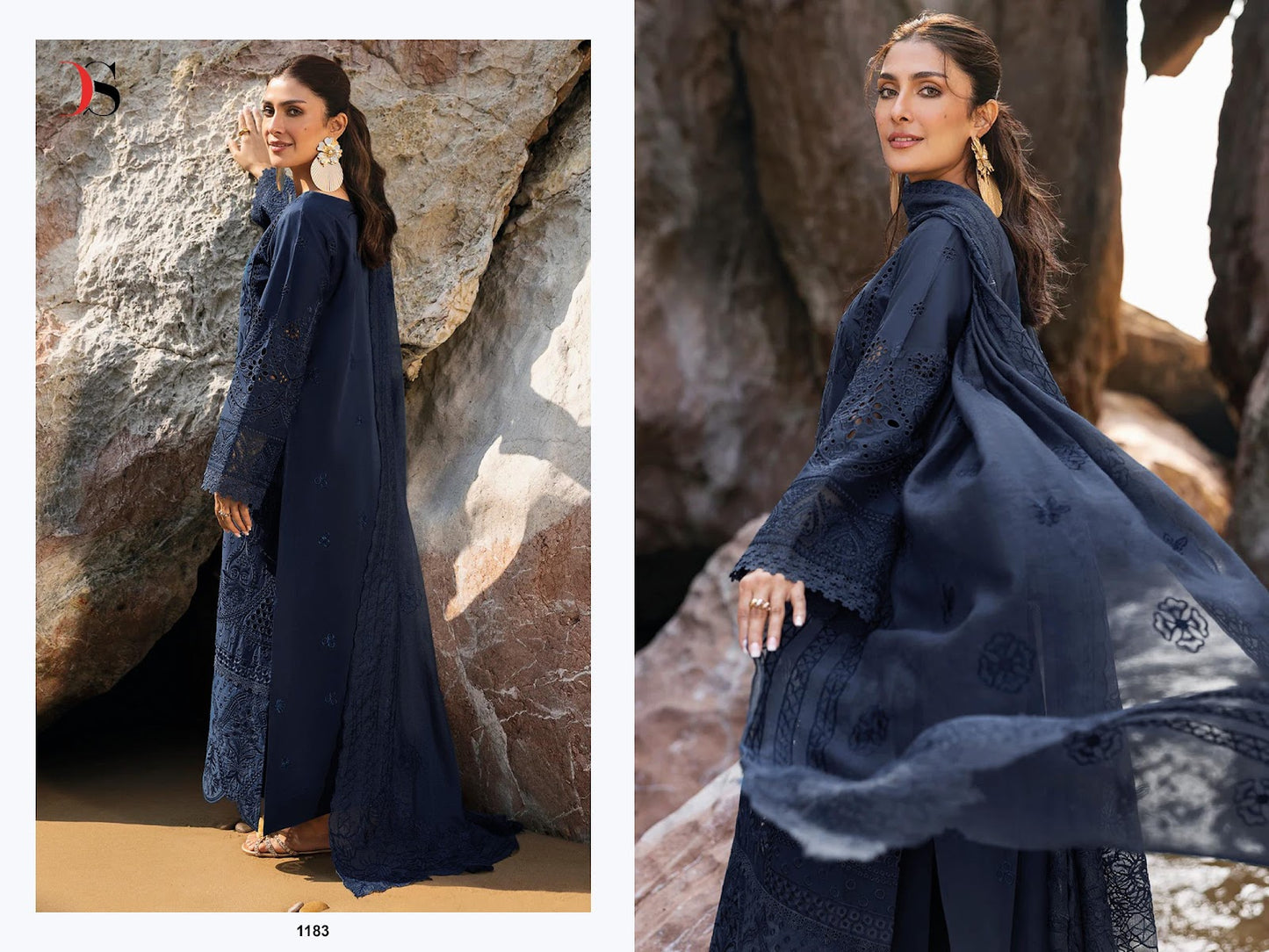 Sirene Luxury Lawn 25-2 Deepsy Pure Cotton Pakistani Salwar Suits Wholesaler