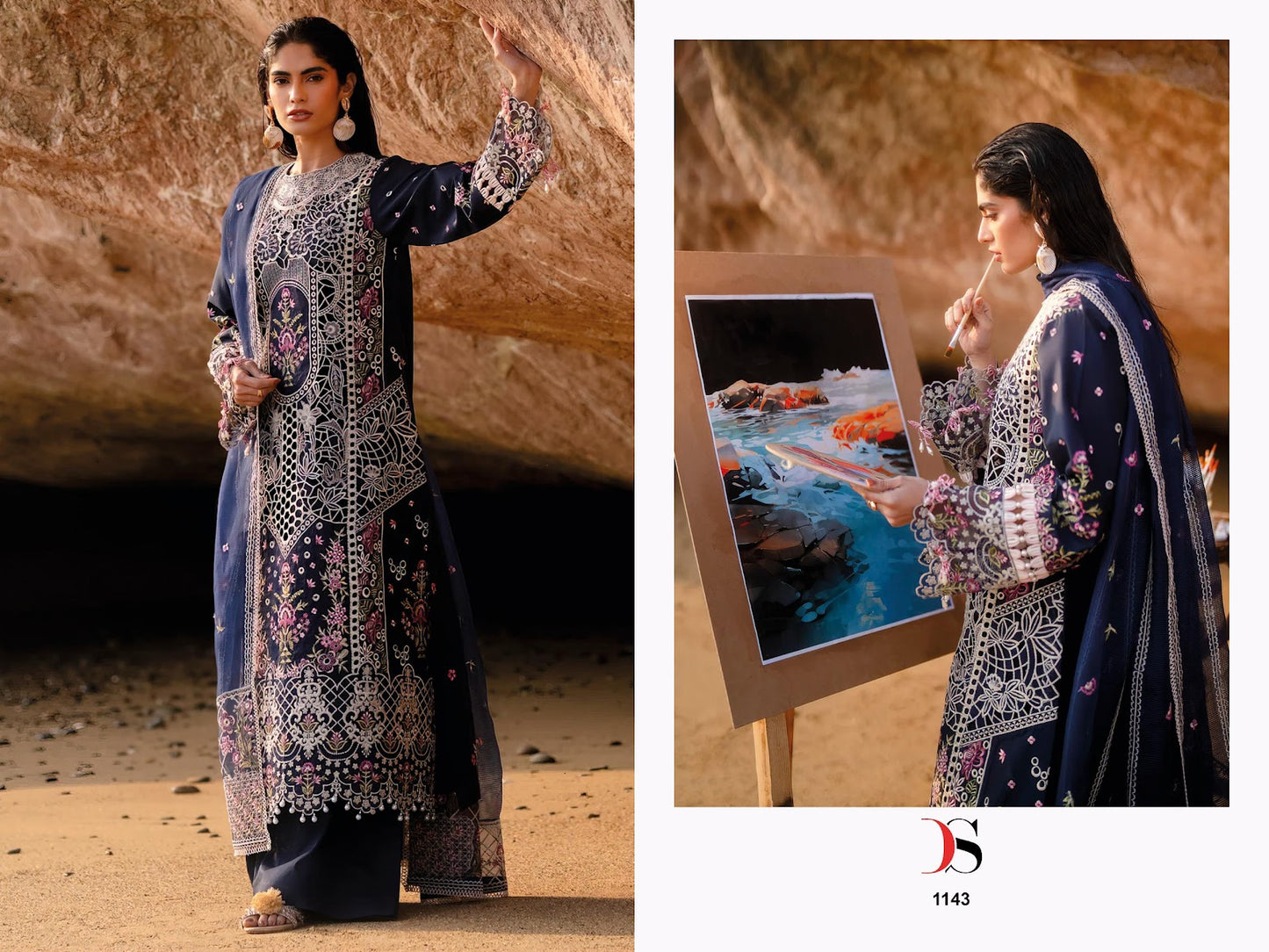 Sirene Luxury Lawn 25 Deepsy Pure Cotton Pakistani Salwar Suits Wholesaler India