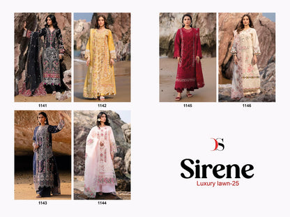 Sirene Luxury Lawn 25 Deepsy Pure Cotton Pakistani Salwar Suits Wholesaler India