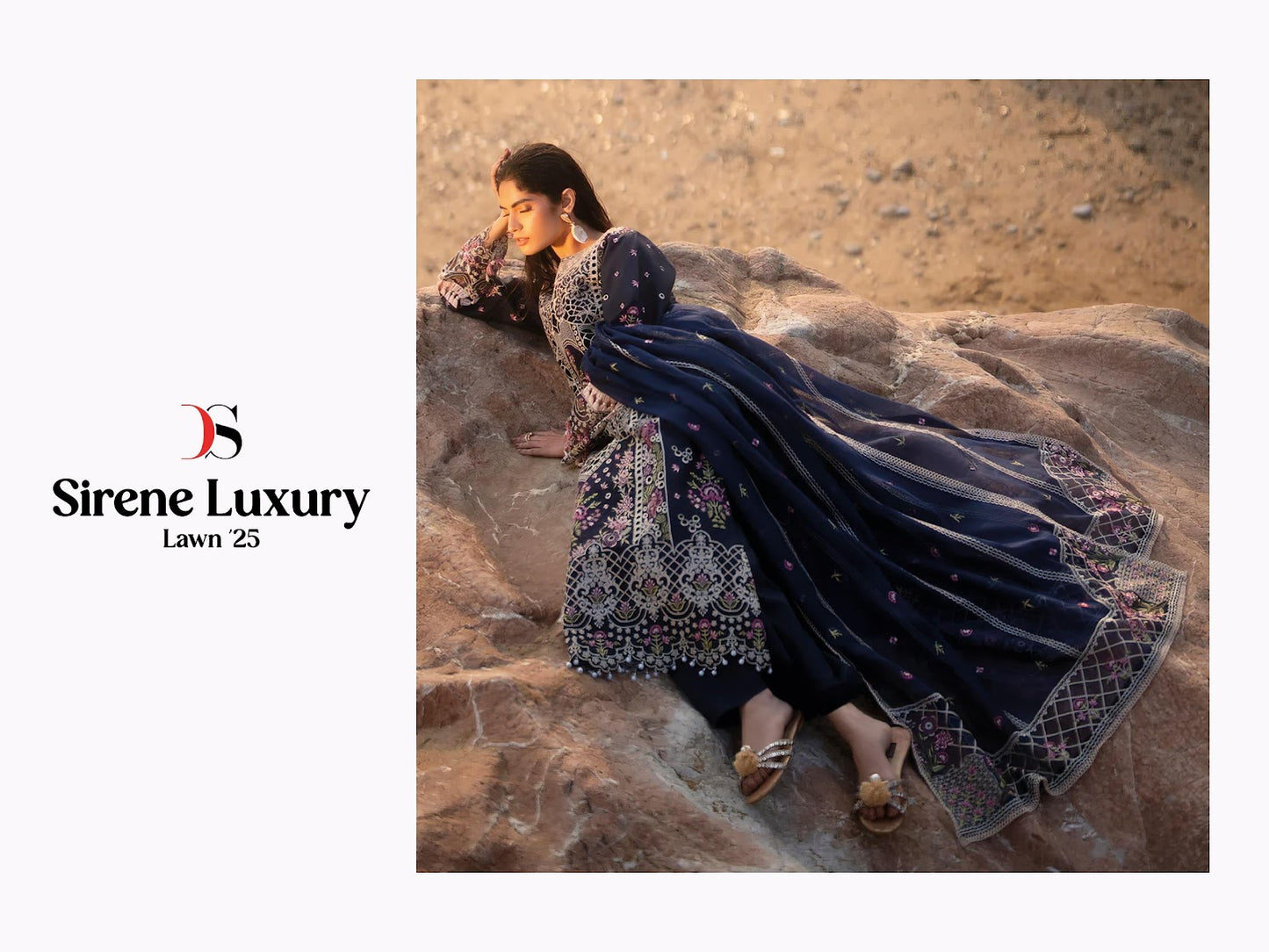 Sirene Luxury Lawn 25 Deepsy Pure Cotton Pakistani Salwar Suits Wholesaler India