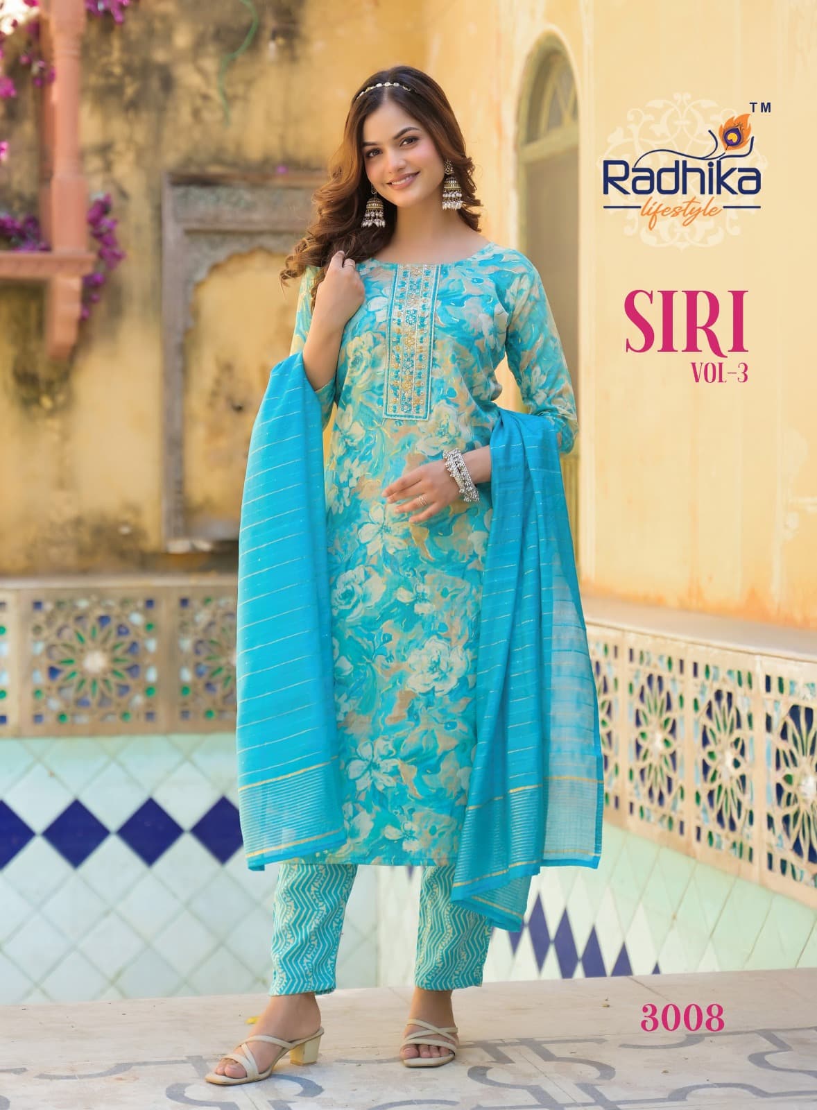 Siri Vol 3 Radhika Lifestyle Reyon Readymade Pant Style Suits Wholesale Price
