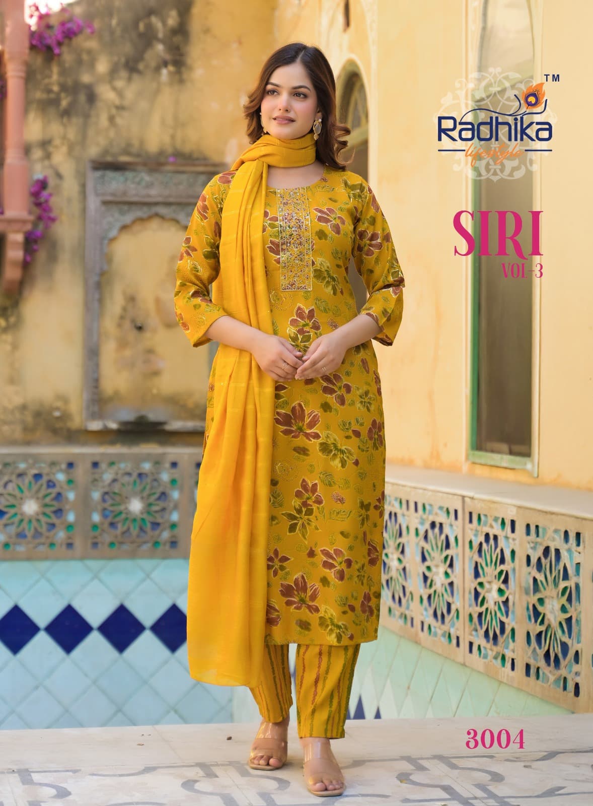 Siri Vol 3 Radhika Lifestyle Reyon Readymade Pant Style Suits Wholesale Price