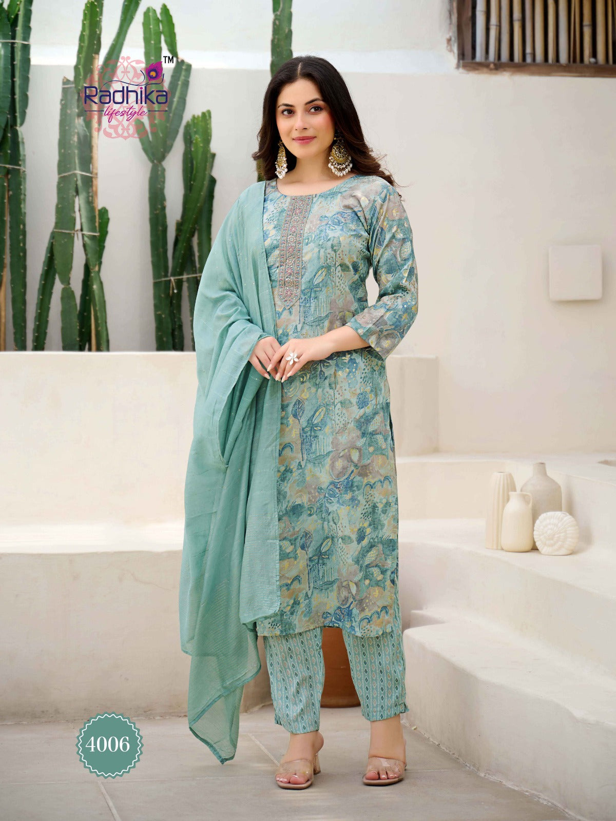 Siri Vol 4 Radhika Lifestyle Rayon Capsule Readymade Pant Style Suits Wholesaler