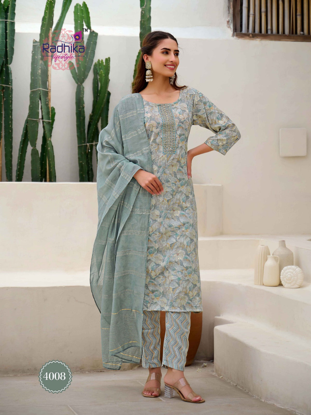 Siri Vol 4 Radhika Lifestyle Rayon Capsule Readymade Pant Style Suits Wholesaler