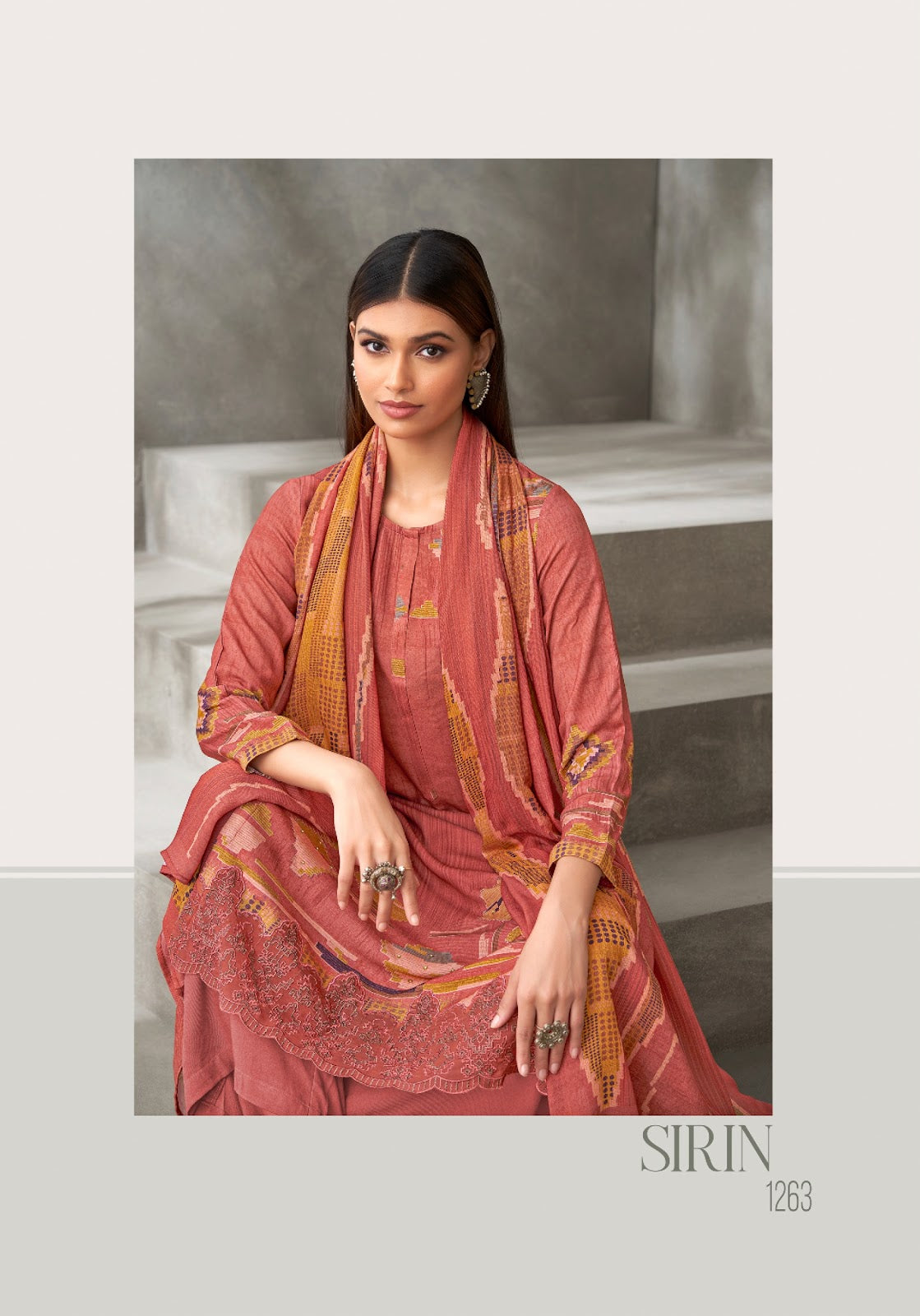 Sirin Itrana Staple Twill Pashmina Suits Manufacturer India