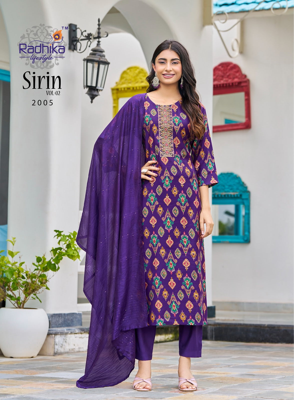 Sirin Vol 2 Radhika Lifestyle Vertican Readymade Pant Style Suits Wholesale Price