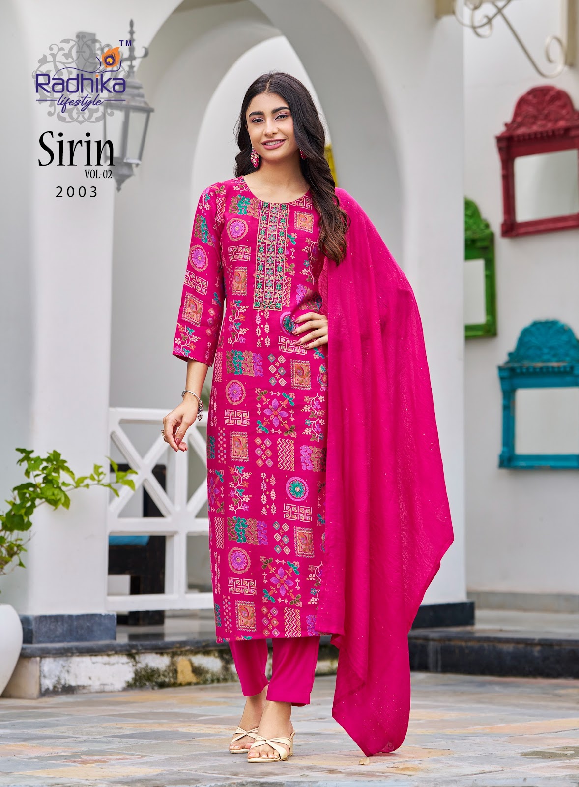 Sirin Vol 2 Radhika Lifestyle Vertican Readymade Pant Style Suits Wholesale Price