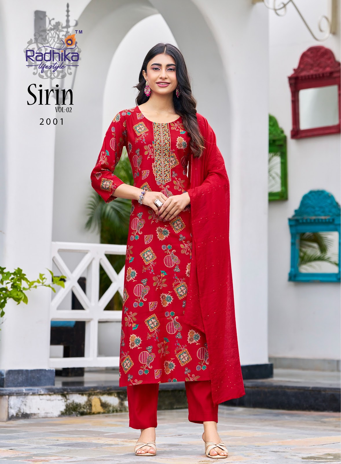 Sirin Vol 2 Radhika Lifestyle Vertican Readymade Pant Style Suits Wholesale Price