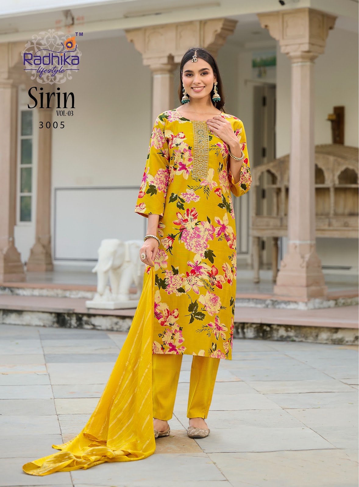 Sirin Vol 3 Radhika Lifestyle Vertican Readymade Pant Style Suits Wholesale Price