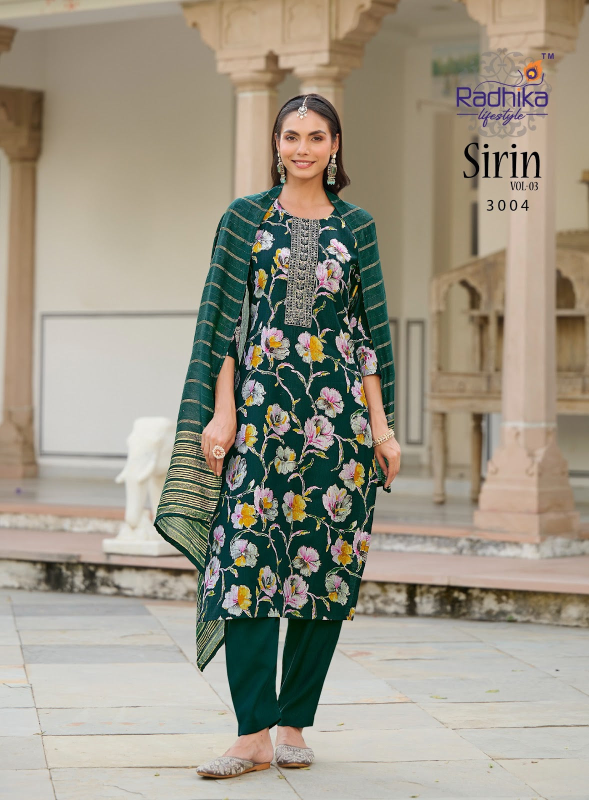 Sirin Vol 3 Radhika Lifestyle Vertican Readymade Pant Style Suits Wholesale Price