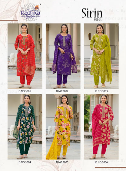 Sirin Vol 3 Radhika Lifestyle Vertican Readymade Pant Style Suits Wholesale Price