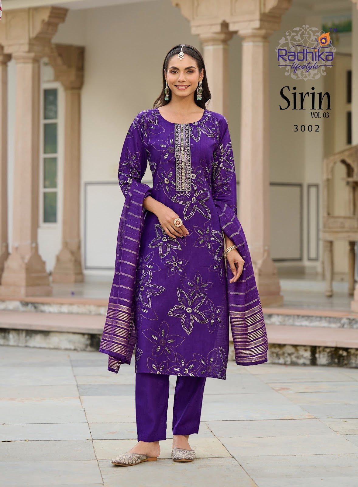 Sirin Vol 3 Radhika Lifestyle Vertican Readymade Pant Style Suits Wholesale Price