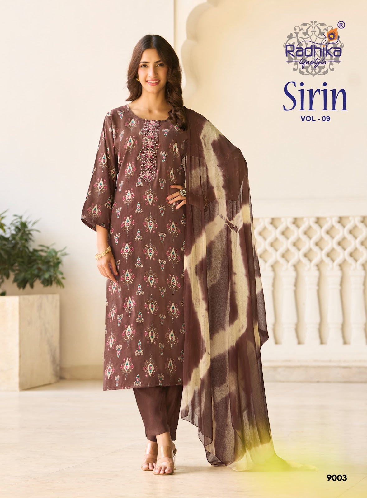 Sirin Vol 9 Radhika Lifestyle Vertican Readymade Pant Style Suits Wholesaler