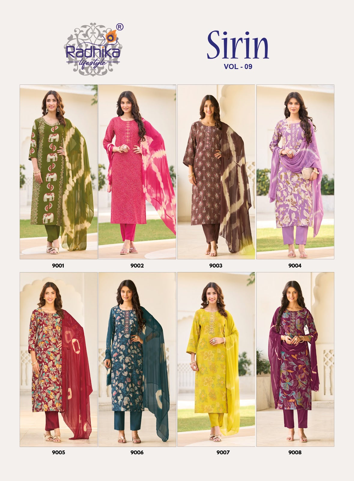 Sirin Vol 9 Radhika Lifestyle Vertican Readymade Pant Style Suits Wholesaler