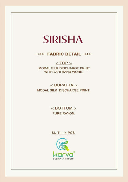 Sirisha Karva Designer Studio Modal Silk Pant Style Suits Exporter Ahmedabad