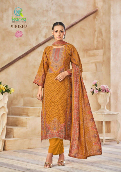 Sirisha Karva Designer Studio Modal Silk Pant Style Suits Exporter Ahmedabad