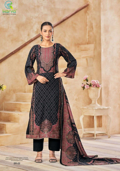 Sirisha Karva Designer Studio Modal Silk Pant Style Suits Exporter Ahmedabad