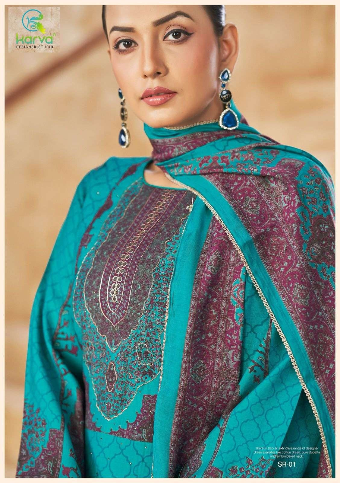 Sirisha Karva Designer Studio Modal Silk Pant Style Suits Exporter Ahmedabad