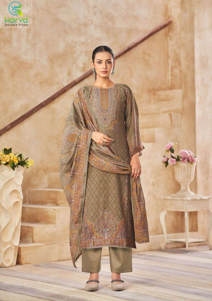 Sirisha Karva Designer Studio Modal Silk Pant Style Suits Exporter Ahmedabad