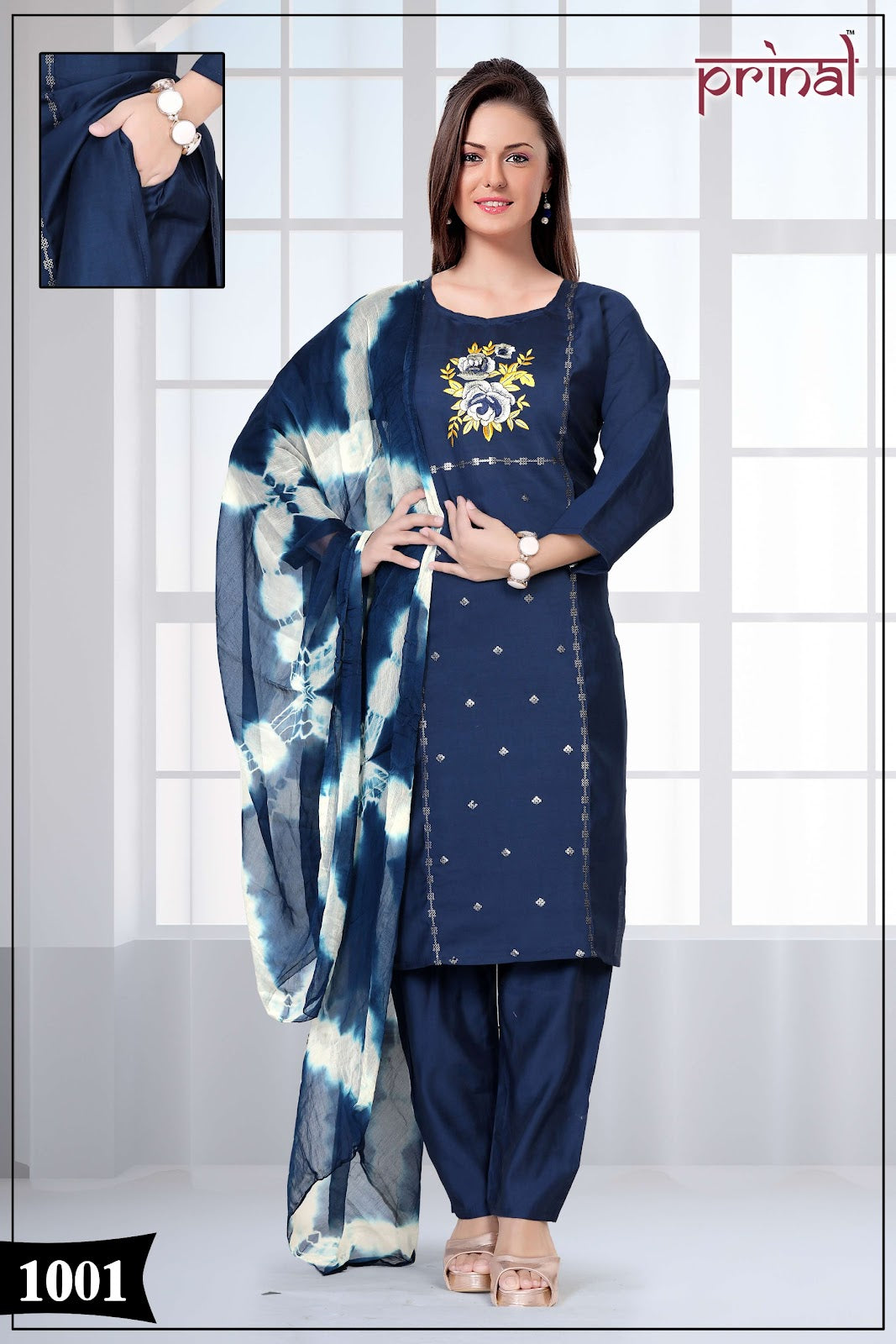 Sirisha Prinal Roman Silk Readymade Pant Style Suits Supplier Gujarat