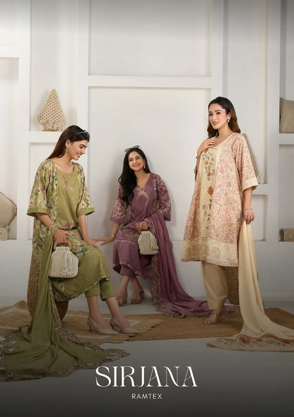 Sirjana Ramtex Cotton Pant Style Suits Exporter