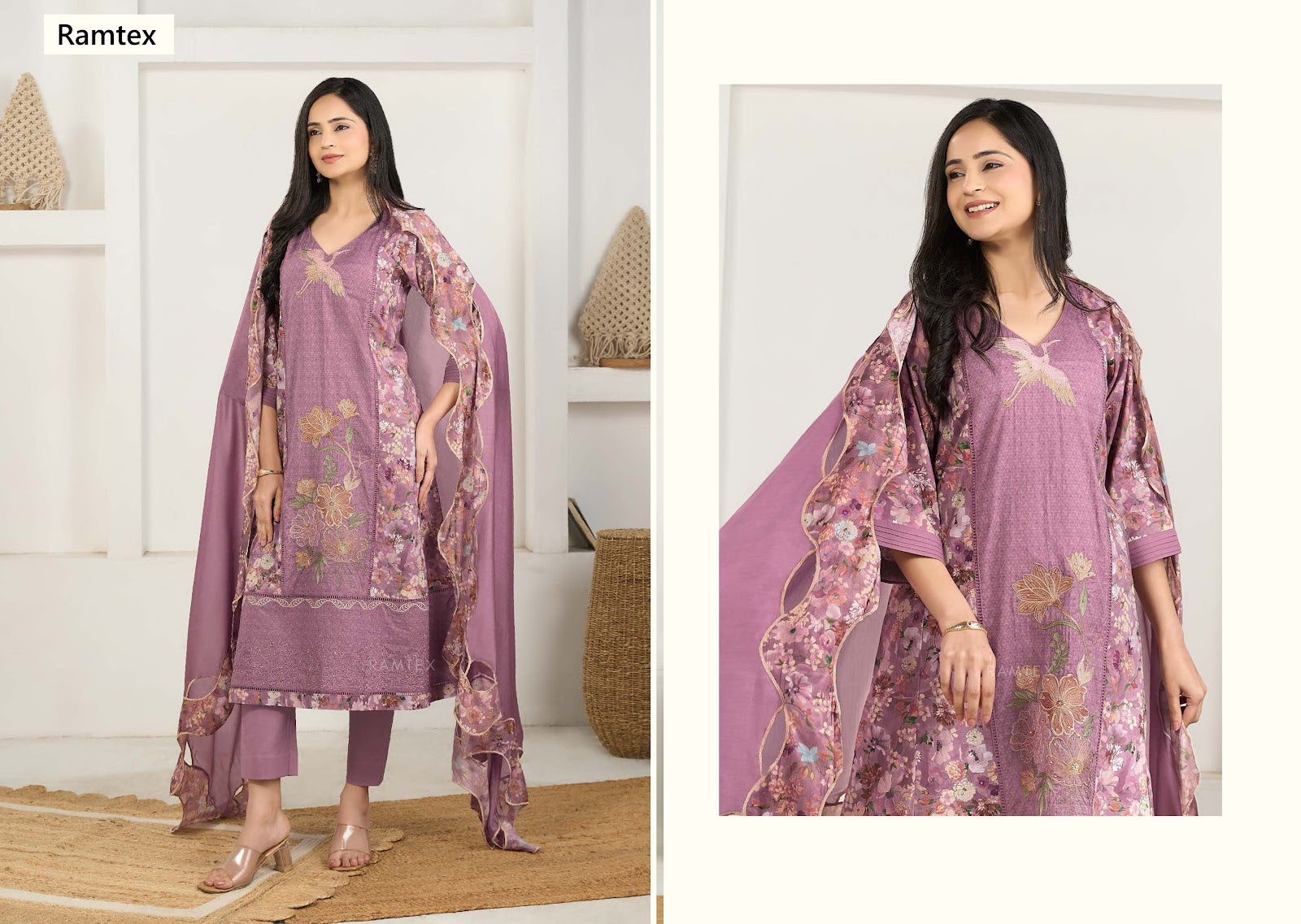 Sirjana Ramtex Cotton Pant Style Suits Exporter