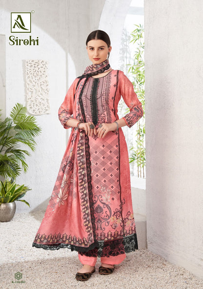 Sirohi Alok Viscose Muslin Karachi Salwar Suits Supplier Gujarat