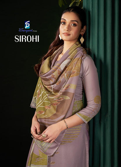 Sirohi Sargam Prints Pure Bemberg Muslin Pant Style Suits Supplier