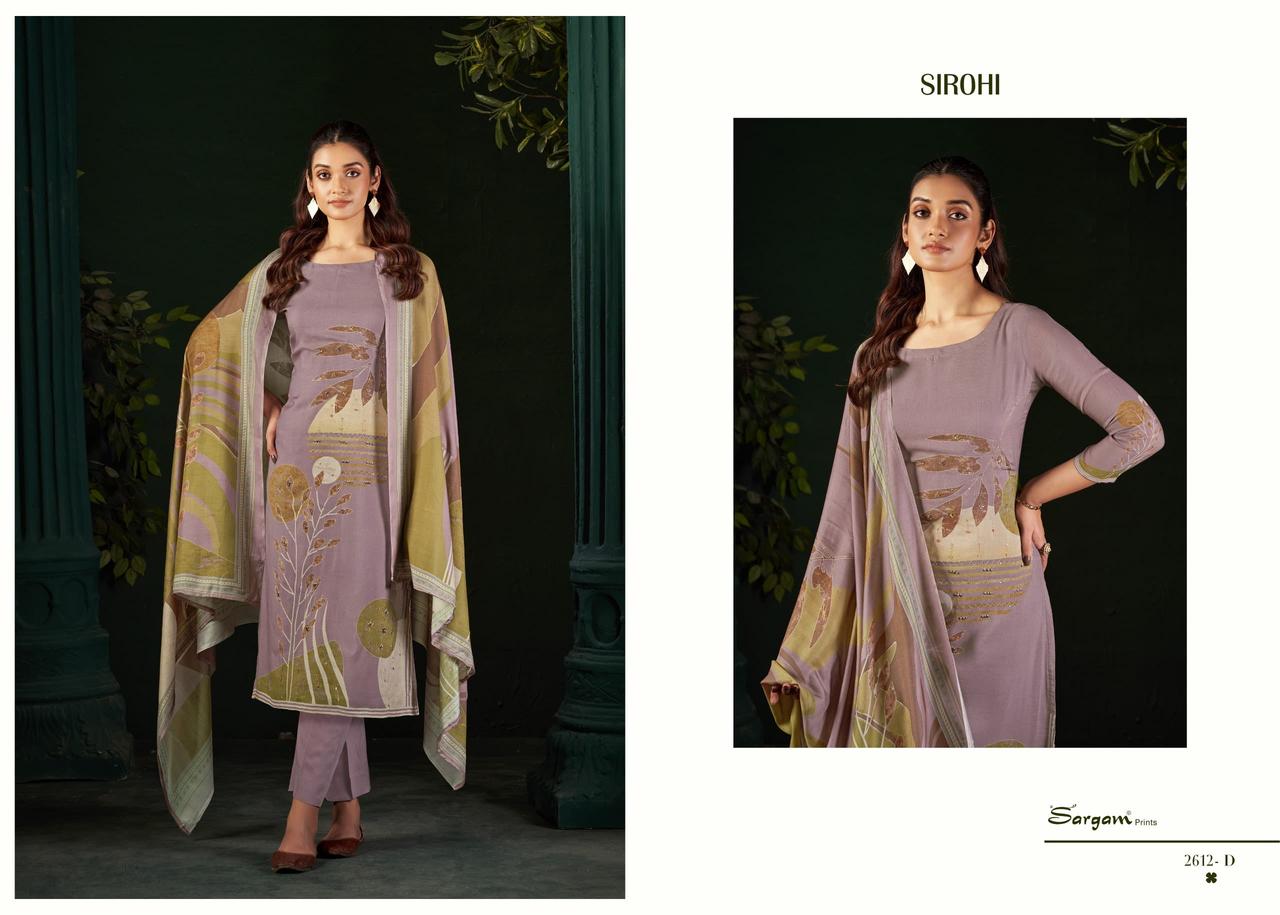 Sirohi Sargam Prints Pure Bemberg Muslin Pant Style Suits Supplier