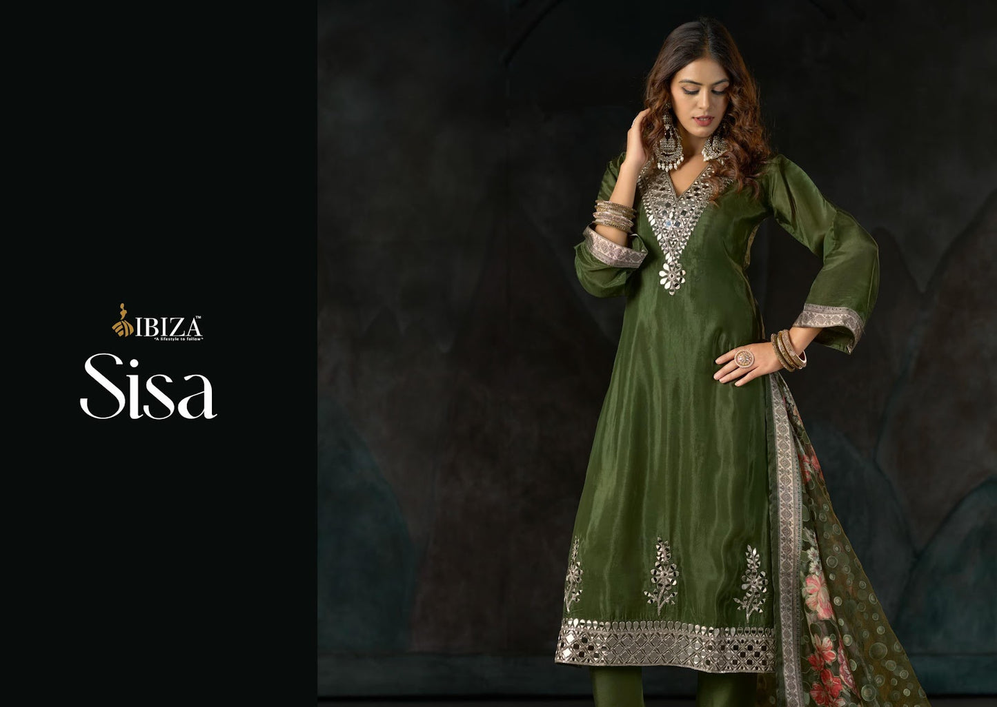 Sisa Ibiza Organza Pant Style Suits Wholesale Rate
