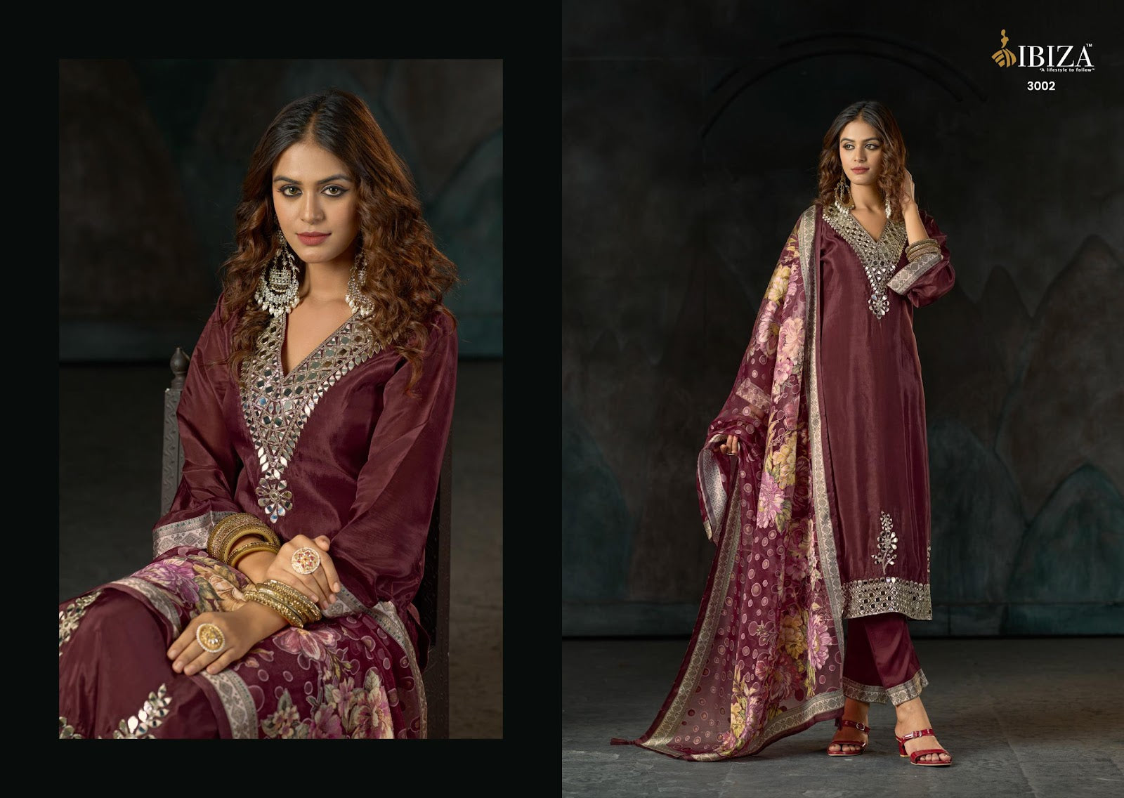 Sisa Ibiza Organza Pant Style Suits Wholesale Rate