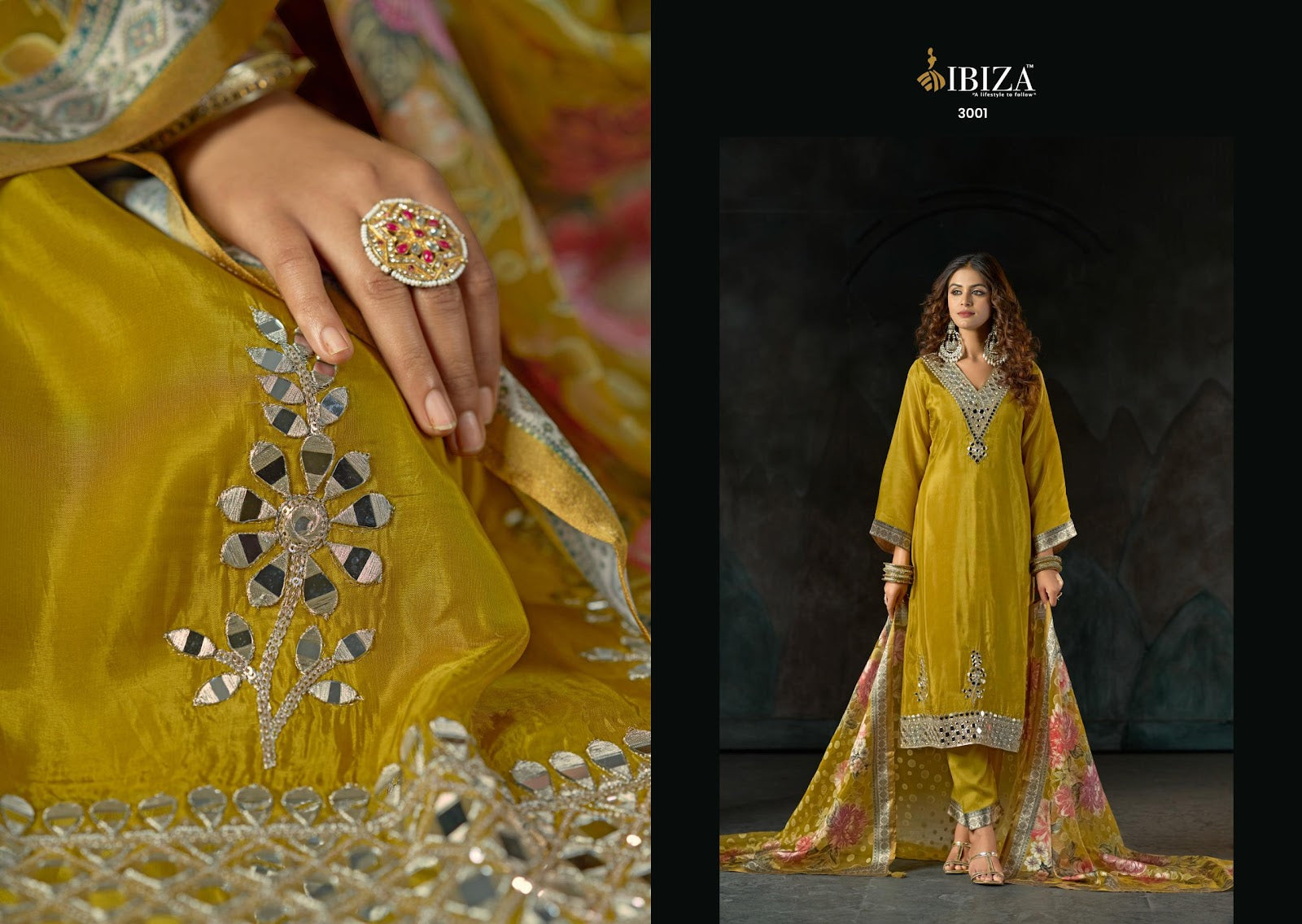 Sisa Ibiza Organza Pant Style Suits Wholesale Rate