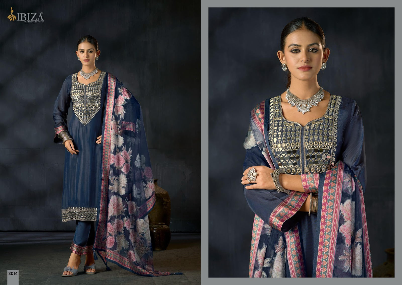 Sisa Vol 2 Ibiza Organza Pant Style Suits Exporter India