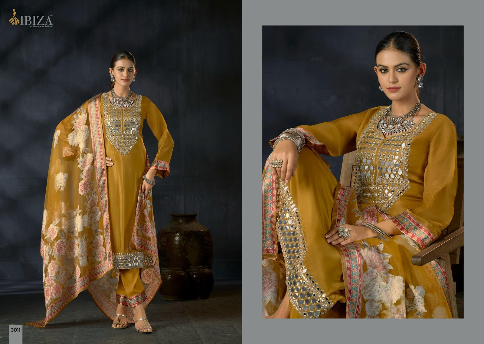 Sisa Vol 2 Ibiza Organza Pant Style Suits Exporter India