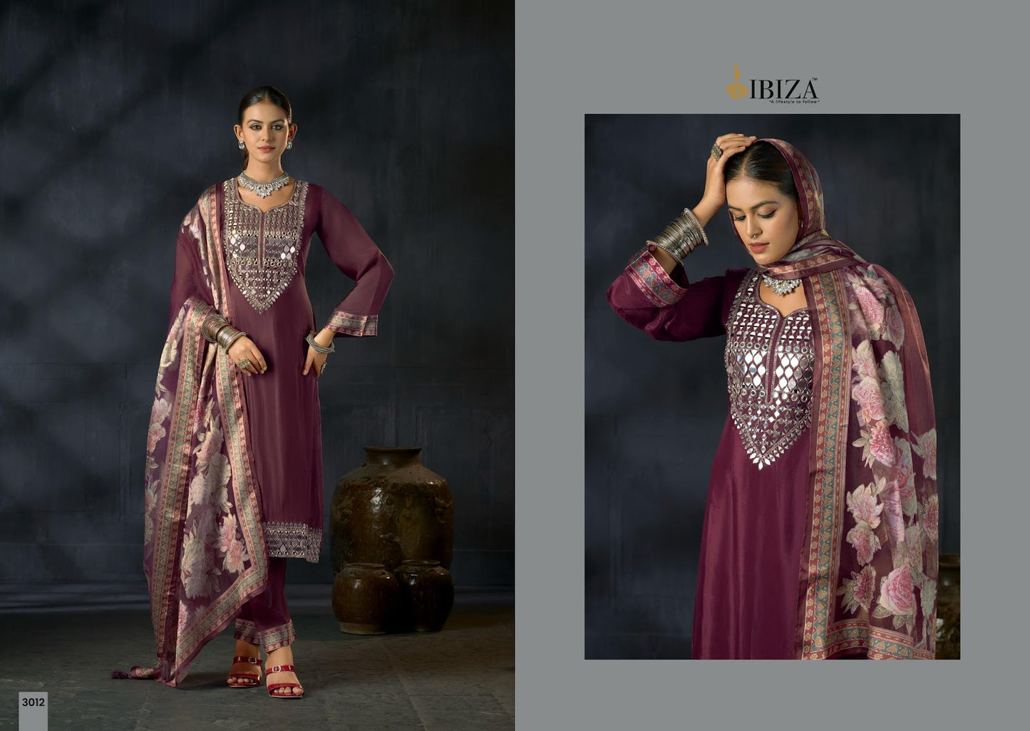 Sisa Vol 2 Ibiza Organza Pant Style Suits Exporter India